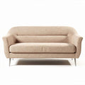 Divano beige in tessuto con struttura metallica dimensioni 160 x 80 x 70cm