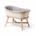 Culla in legno con materasso imbottito grigio 80 x 45 x 70cm