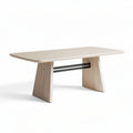 Tavolo ovale in legno fino con struttura in metallo 150 x 90 x 75cm